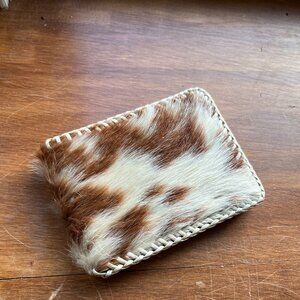 Cow hair on Cow hide Hand-made Wallet